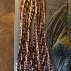 patterned flare pants